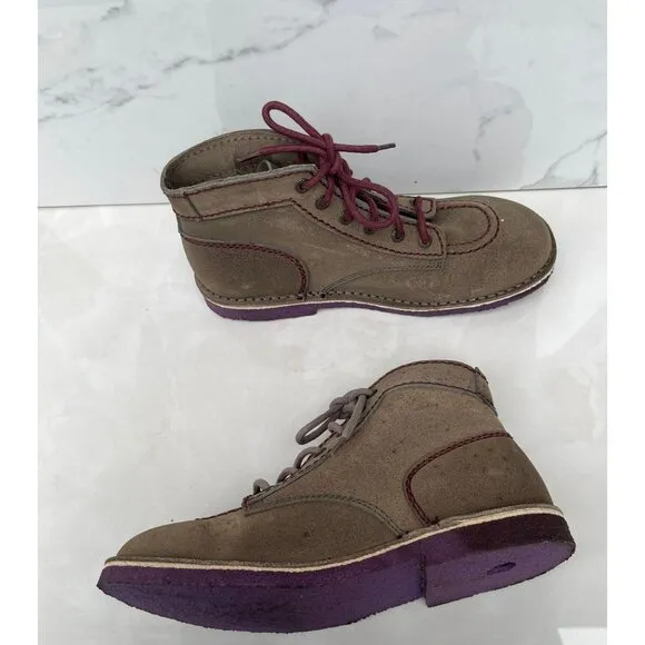 Kickers Mens Vintage Style Casual Ankle Boots Taupe Size 41