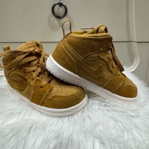 Kids Nike Air Jordan 1 Retro Mid BT 'Wheat' 2017