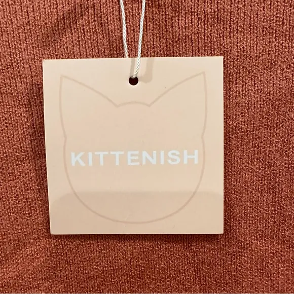 Kittenish “Hello Beautiful” Oversized Rust Orange Sweater