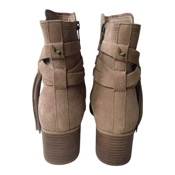 Kookaburra By Ugg Women’s Kenz Tan Suede Tassel Heeled Ankle Boots