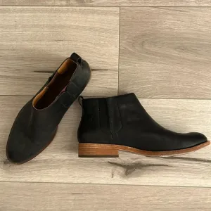 Kork-Ease Black Leather Velma Ankle Boots