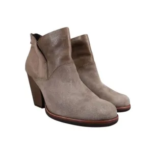 Kork Ease Shoes Womens 10 Booties Fashion Leather Suede Cuban Heel Comfort Taupe