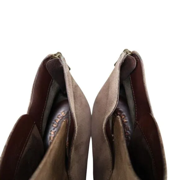 Kork Ease Shoes Womens 10 Booties Fashion Leather Suede Cuban Heel Comfort Taupe