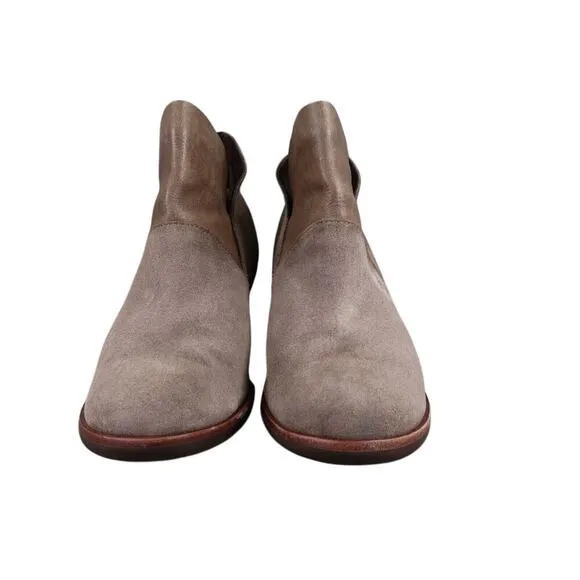 Kork Ease Shoes Womens 10 Booties Fashion Leather Suede Cuban Heel Comfort Taupe