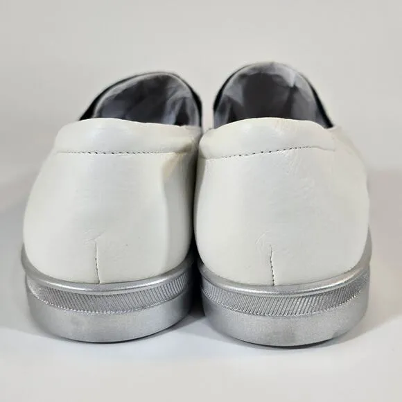 L Naturalizer 27 EDIT Naturalizer Tyra Slip-On Leather Sneaker New Size 8W Point
