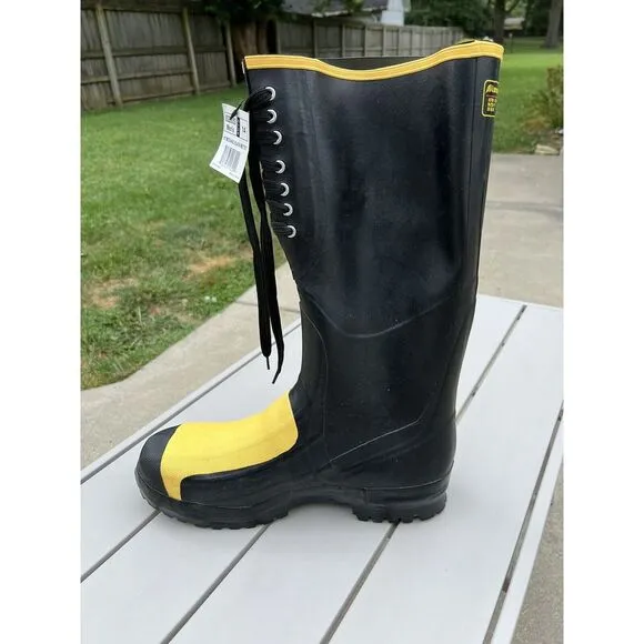 Lacrosse Meta Pac Mens Black Rubber 16in‎ MetG ST Work Boots Size 14 NWT
