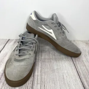 Lakai Cambridge Skateboard Shoes Light Gray Suede Mesh Gum Sole Mens Size 12