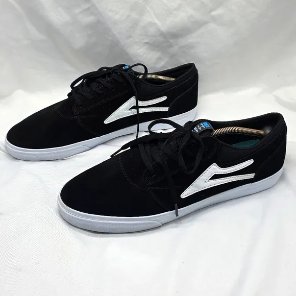 LAKAI GRIFFIN CAMBRIDGE BLACK SUEDE LACE UP MENS LOW TOP MEN 13 SKATEBOARD SHOE