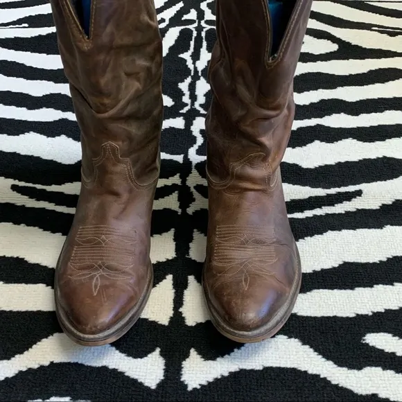 Laredo Brown Slouchy Women’s Cowboy Western Boots Size 9.5