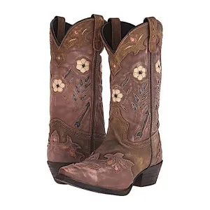Laredo Miss Kate Leather Floral Embroidered Snip Toe Western Boots