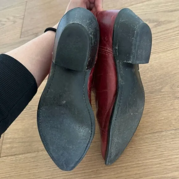Laredo Vintage Ladies Western Cowboy Boots - Red - Size 7.5