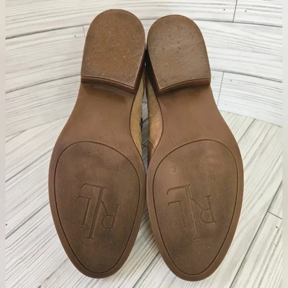Lauren Ralph Lauren Mehira Suede and Leather Strap Ankle Boots in Sand Size 8