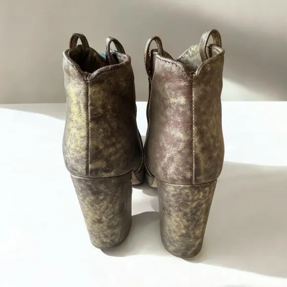 Laurence Dacade Metallic Heeled Booties Boots Western 39.5