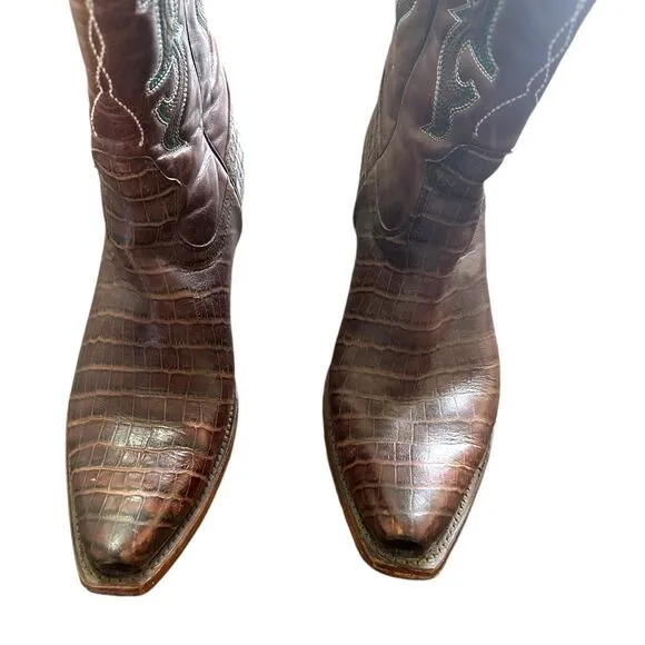 Ldyllwind Women's Frisk Me Printed Leather Western Snip Toe Boots Size 9