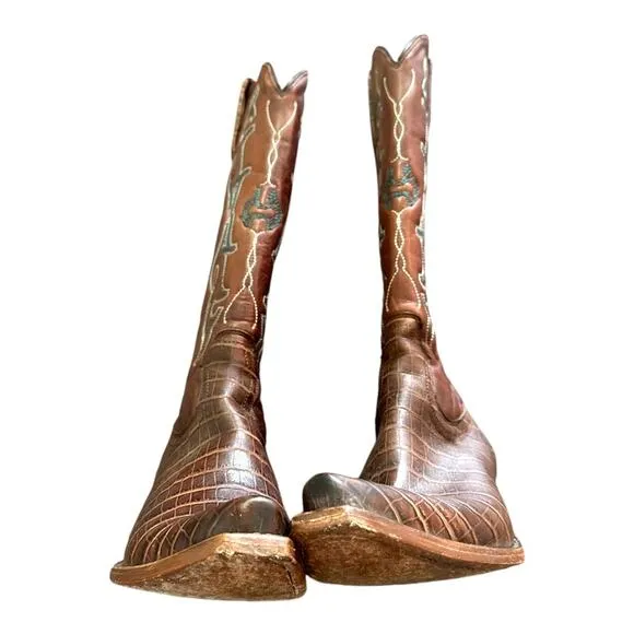 Ldyllwind Women's Frisk Me Printed Leather Western Snip Toe Boots Size 9