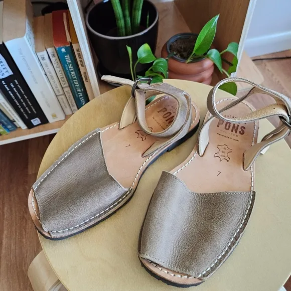 leather taupe ankle strap cottage indie urban hippie festival boho flat sandals
