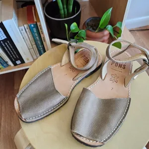 leather taupe ankle strap cottage indie urban hippie festival boho flat sandals
