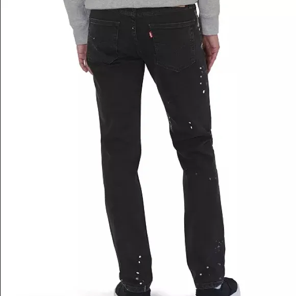 Levi’s 511 slim fit paint splatter black jeans size w32 x l32