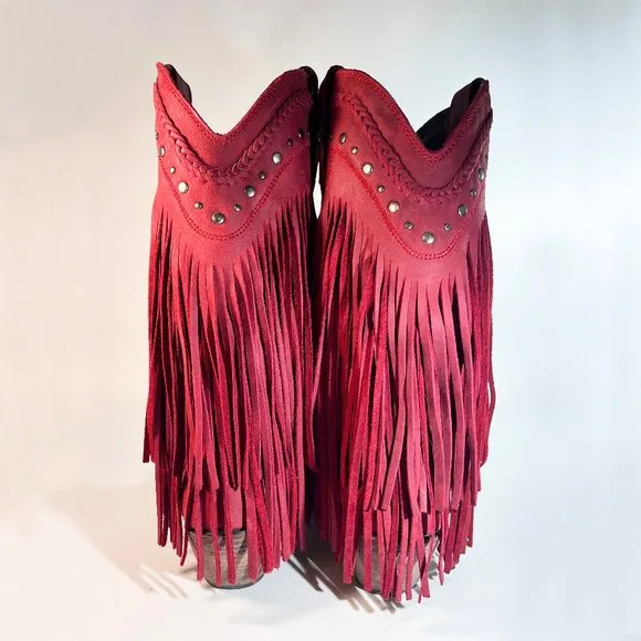 Liberty Black Women's Vegas Fringe Western Boots - Snip Toe, Boho
