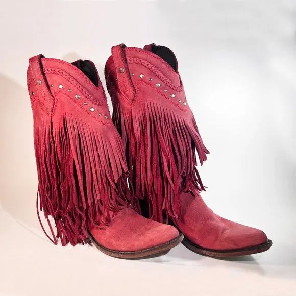 Liberty Black Women's Vegas Fringe Western Boots - Snip Toe, Boho