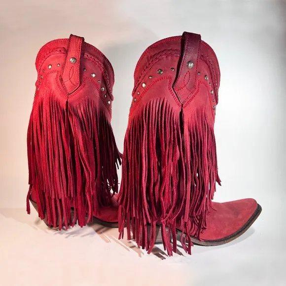Liberty Black Women's Vegas Fringe Western Boots - Snip Toe, Boho