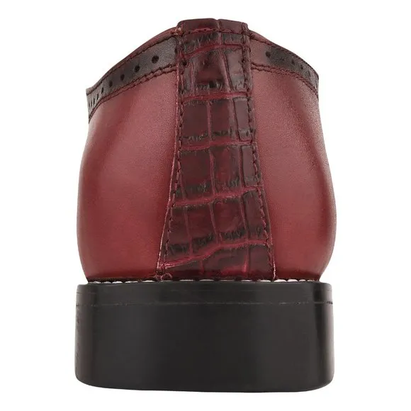 LIBERTYZENO Men's  Dress Shoes 913 Burgundy Croco