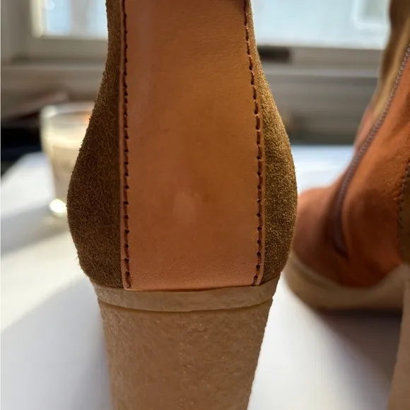 Like New SEE BY CHLOÉ Claudia patchwork chunky nubuck ankle boots Women’s SZ 41