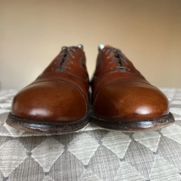Limited Collection Johnston Murphy Cognac Brown Leather Dress Cap Toe Oxford 9
