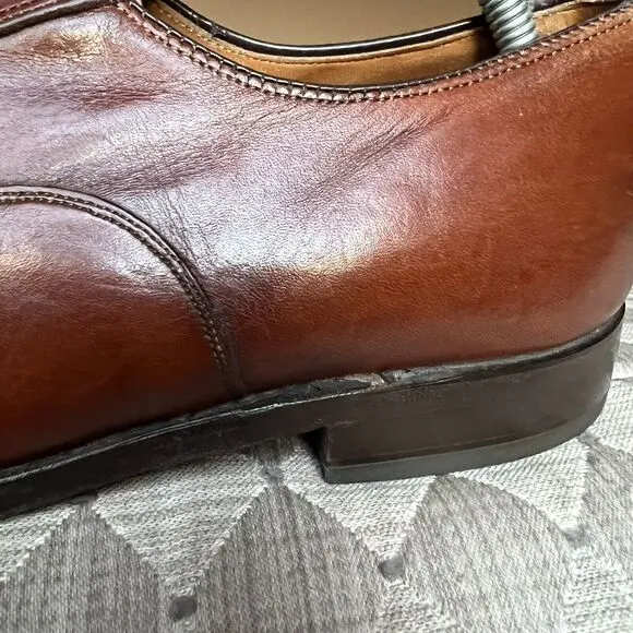 Limited Collection Johnston Murphy Cognac Brown Leather Dress Cap Toe Oxford 9