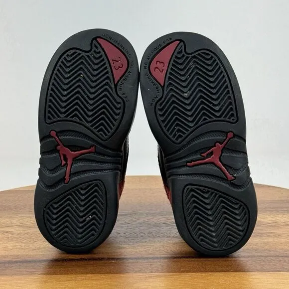 Little Kids Nike Air Jordan 12 Retro TD Reverse Flu Game Sneakers Shoes Size 8 C