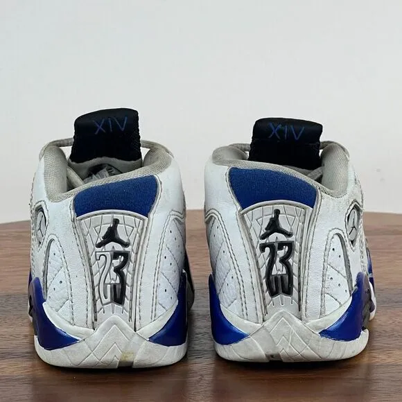 Little Kids Nike Jordan 14 Retro White Hyper Royal Basketball Shoes Size 6 C GUC