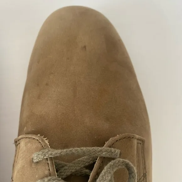 LL Bean Men's 13 Dress Shoes Light Brown Suede Oxfords Lace Ups Vibram