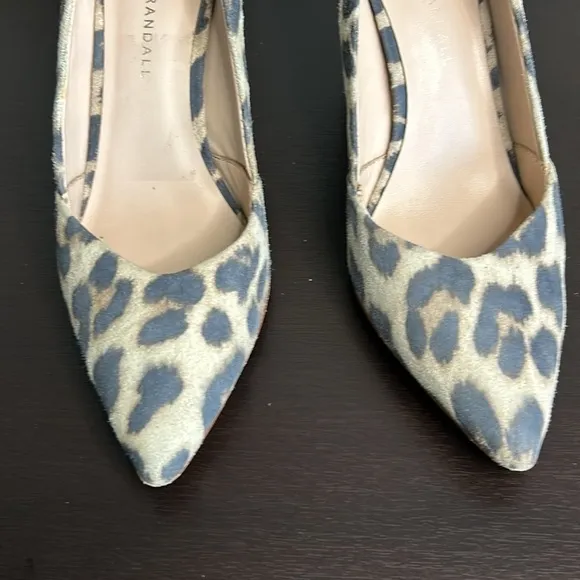 Loeffler Randall Paulina Suede Leopard Print Pumps Sz 7.5