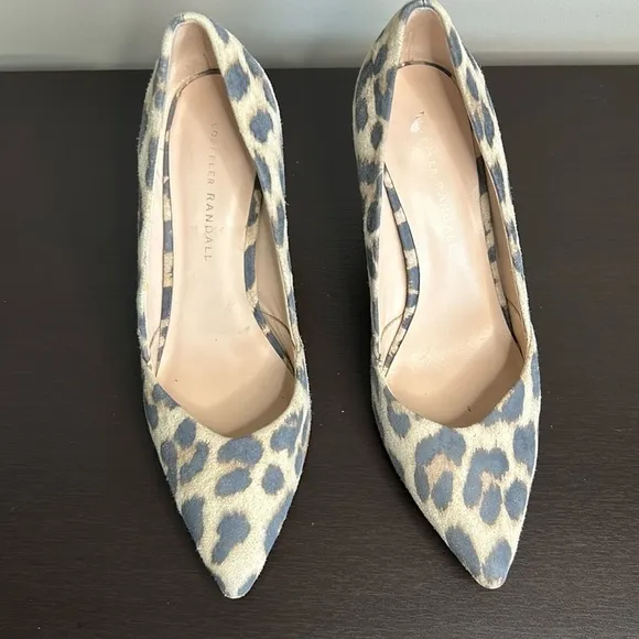 Loeffler Randall Paulina Suede Leopard Print Pumps Sz 7.5