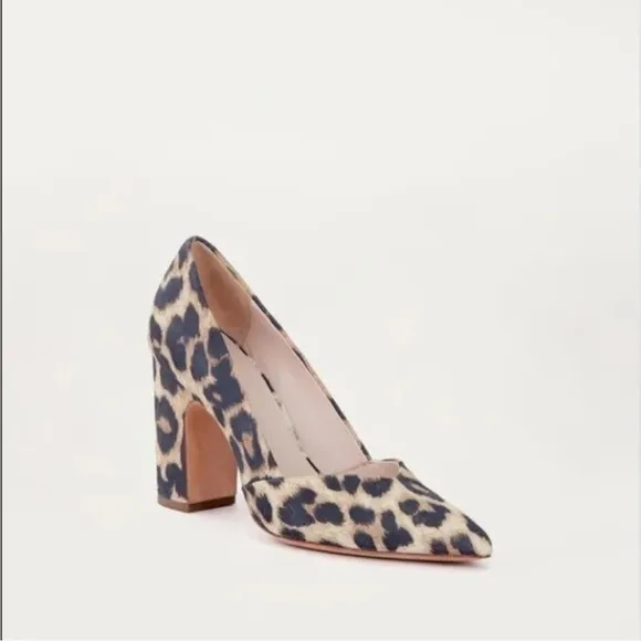 Loeffler Randall Paulina Suede Leopard Print Pumps Sz 7.5