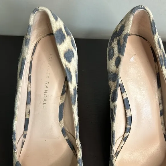 Loeffler Randall Paulina Suede Leopard Print Pumps Sz 7.5