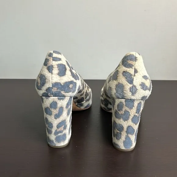 Loeffler Randall Paulina Suede Leopard Print Pumps Sz 7.5