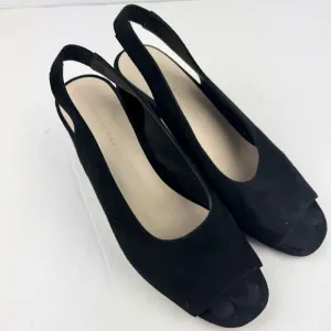 Loeffler Randall Womens Amma Shoes 7 Pump Open Toe Slingback Chunky Heel Holiday
