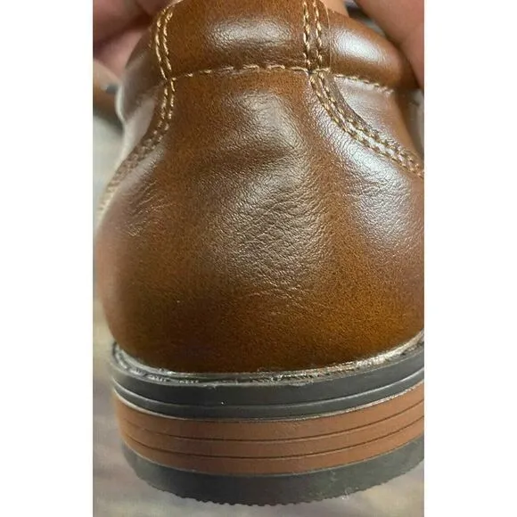 London Underground Boys Dress Shoes Oxford Lace up Brown Easter 4.5