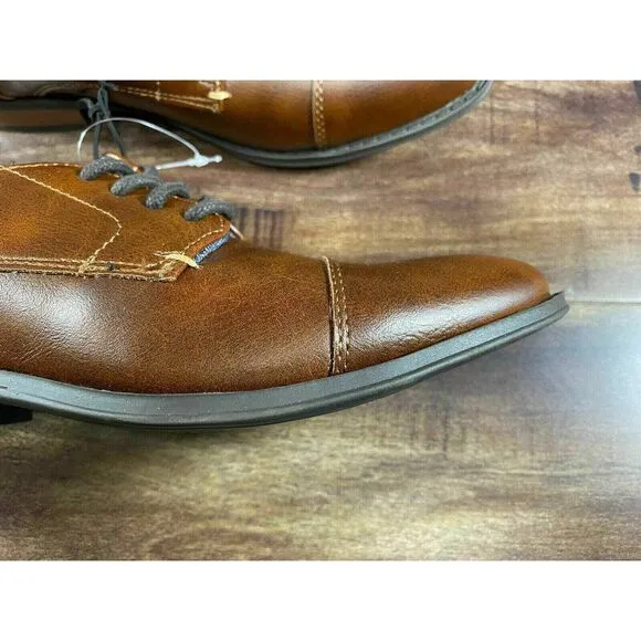 London Underground Boys Dress Shoes Oxford Lace up Brown Easter 4.5