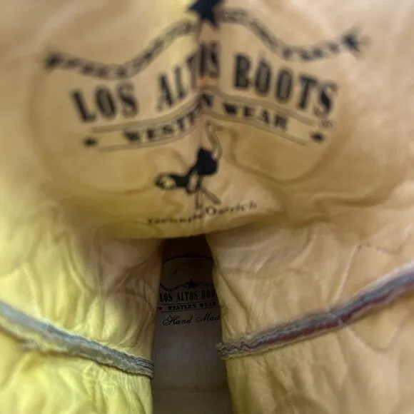Los Altos Vintage Handmade Ostrich Leg Brown Cowboy Boots Mens 9 D