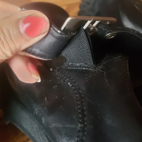 Lower East Side Vintage 90s Black Chunky lug sole Platform Steampunk Goth 5.5