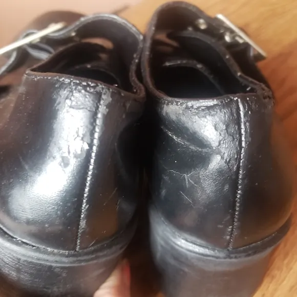 Lower East Side Vintage 90s Black Chunky lug sole Platform Steampunk Goth 5.5