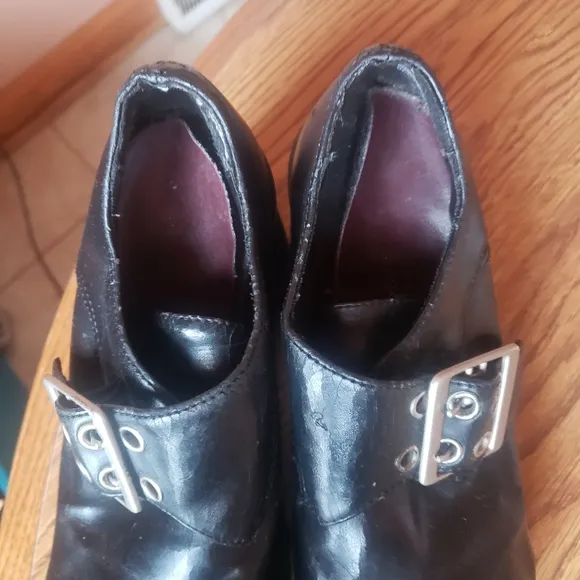 Lower East Side Vintage 90s Black Chunky lug sole Platform Steampunk Goth 5.5