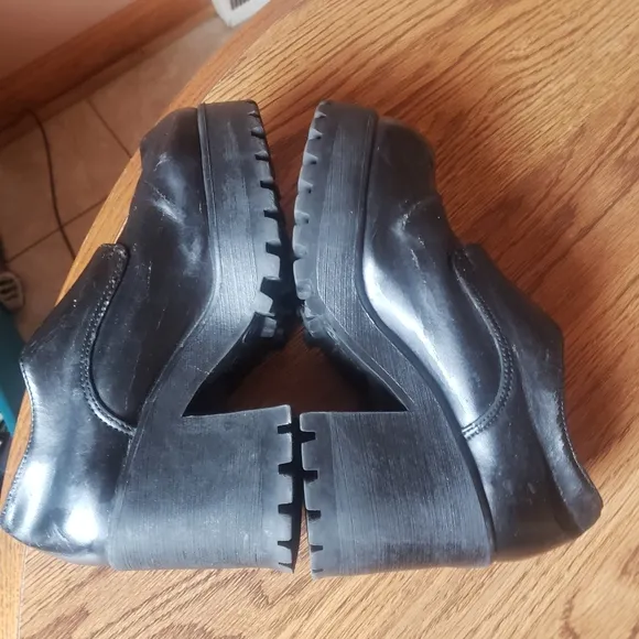 Lower East Side Vintage 90s Black Chunky lug sole Platform Steampunk Goth 5.5