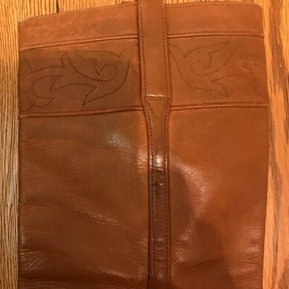 Luchese cowboy boots / women’s caramel/ brown colored leather / Custom m…