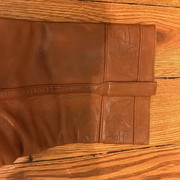 Luchese cowboy boots / women’s caramel/ brown colored leather / Custom m…