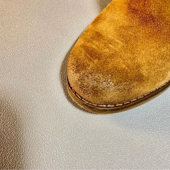Lucky Brand Tan Fringe Suede Wedge Heeled Ankle Boots