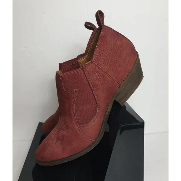 Lucky Brand Women's Ankle Boots 7 Joelle Leather Suede Western Sz 7 NWOT