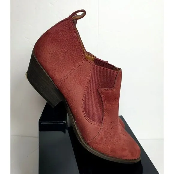 Lucky Brand Women's Ankle Boots 7 Joelle Leather Suede Western Sz 7 NWOT